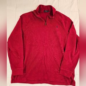 Polo Ralph Lauren Quarter-Zip Pullover Size XXL Red